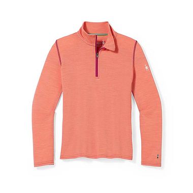 Kids Merino 250 Zip T Sunset Coral Hth